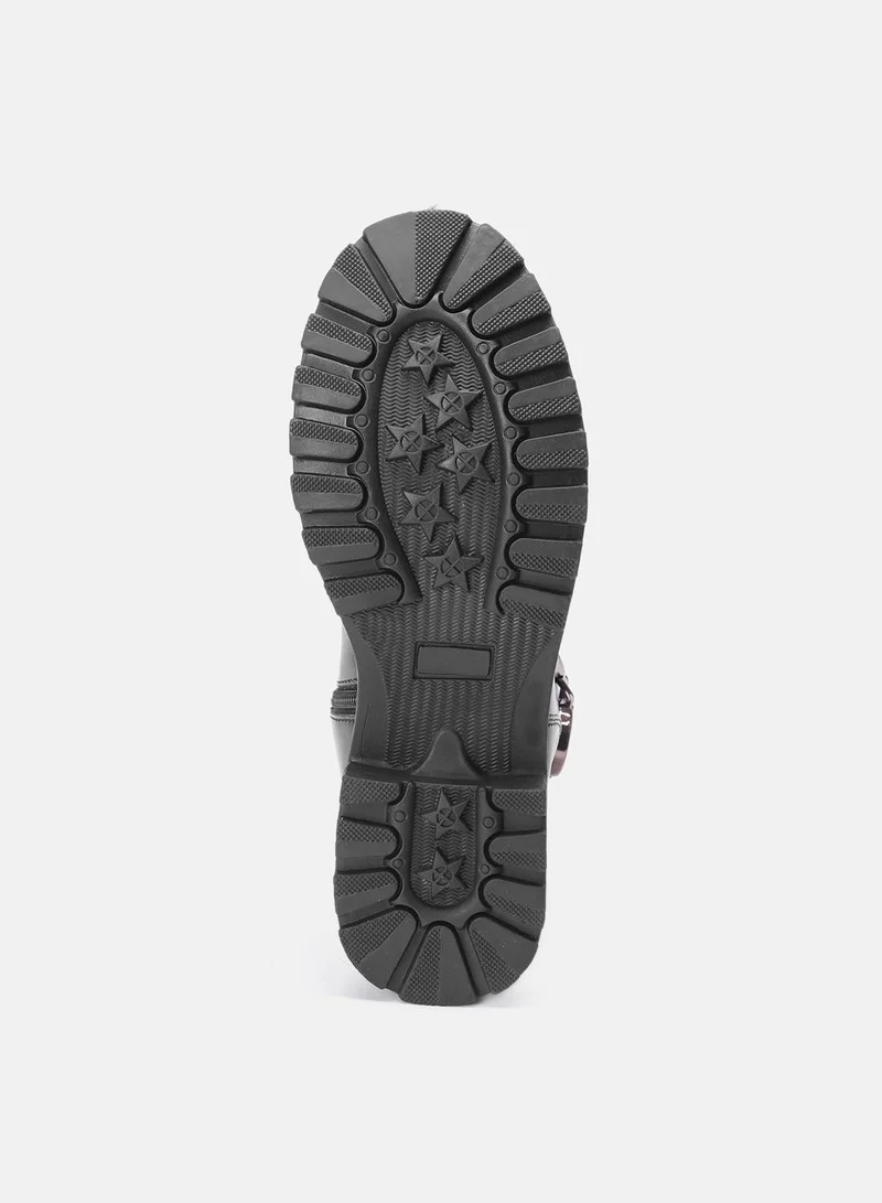 ZORIWORLD Black Zoriworld Clyde Black Boots 1.5'' Heel Rubber Sole for Women | Best Price UAE